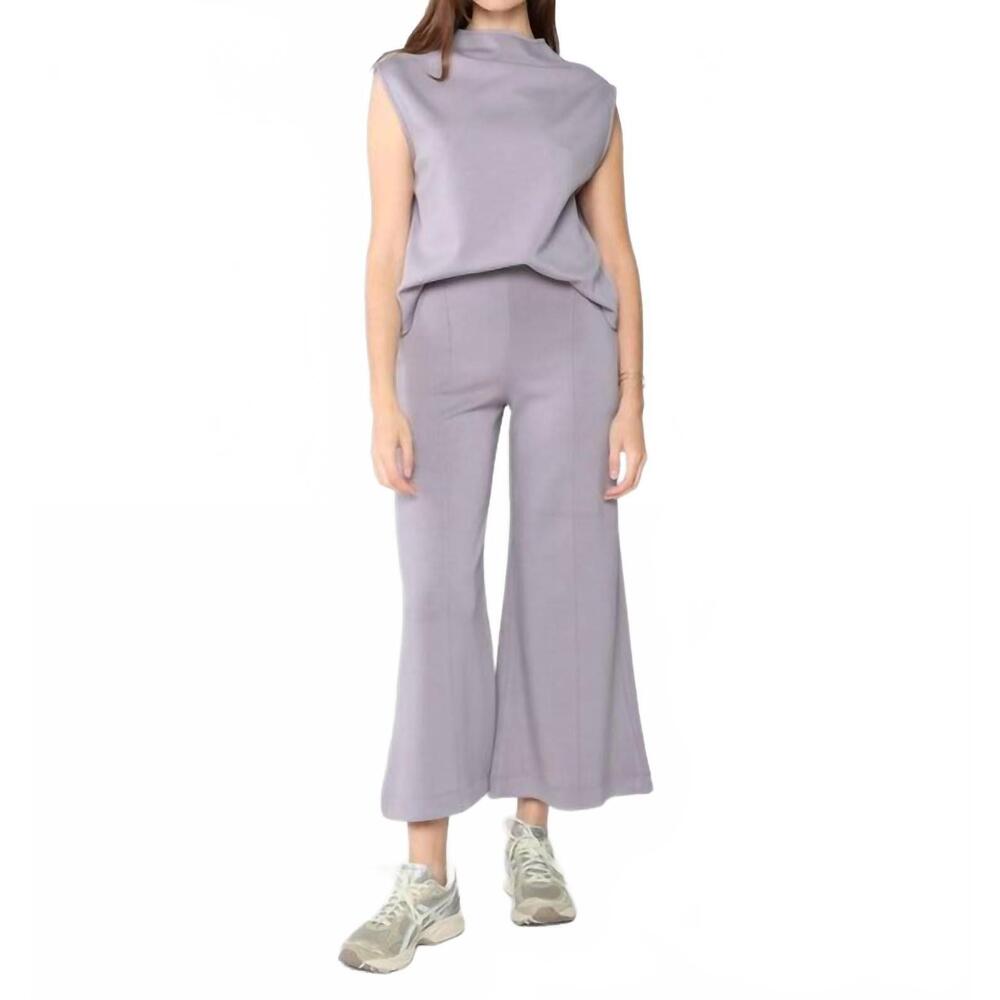NEW RIPLEY RADER scuba cropped wide leg pants in silver